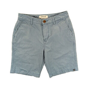 Quiksilver Shorts 28 Men's Straight Chino Cotton Flat Front Casual Blue Beach